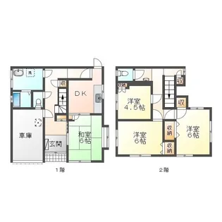 石川県加賀市山中温泉東桂木町【一戸建】の間取り