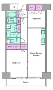 東京都港区芝浦4【マンション】の間取り