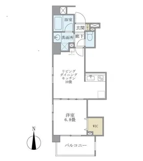 東京都江東区常盤2【マンション】の間取り