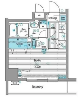 東京都中央区銀座1【マンション】の間取り
