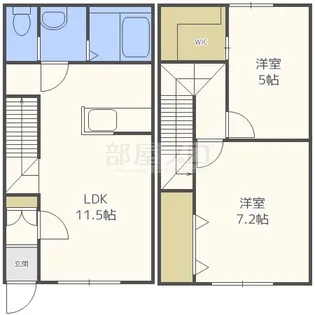 北海道札幌市西区福井8【アパート】の間取り
