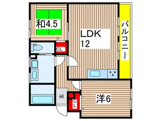 なるみグリ-ンコ-ポ4号棟【4階】の間取り
