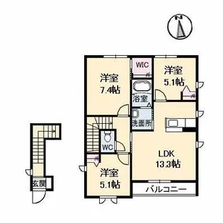 Casa Brote C棟【2階】の間取り