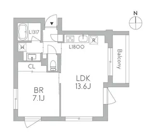 GranDuo千歳烏山【5階】の間取り