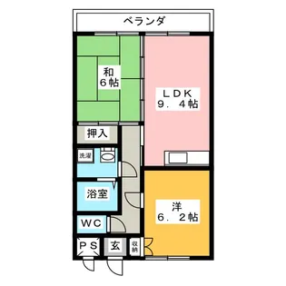 コーポ匠 C棟【2階】の間取り
