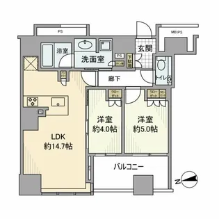 クラッシィタワー新宿御苑【9階】の間取り