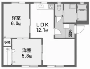 フレグランス関谷 A・B棟【1階】の間取り