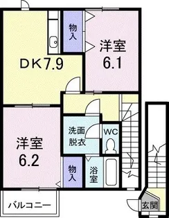 シャトーDEマロン【2階】の間取り