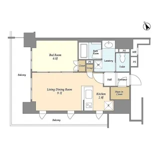 東京都港区三田4【マンション】の間取り