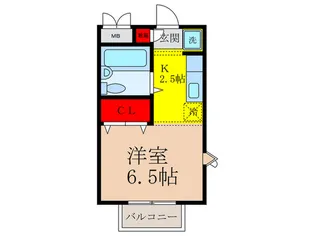 ヒルズ五月山【2階】の間取り