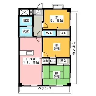 ブリックコート52【4階】の間取り