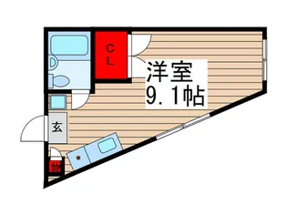 スカイハイツ【2階】の間取り