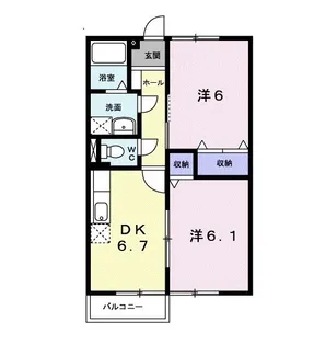 ビューパレスK3【2階】の間取り