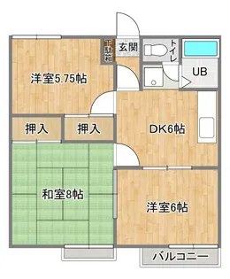 プラッツ石塚【1階】の間取り