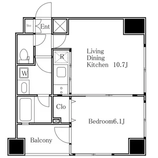 レジディア広尾南【9階】の間取り