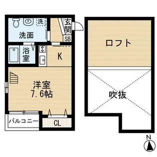 福岡県福岡市西区姪浜駅南4【アパート】の間取り