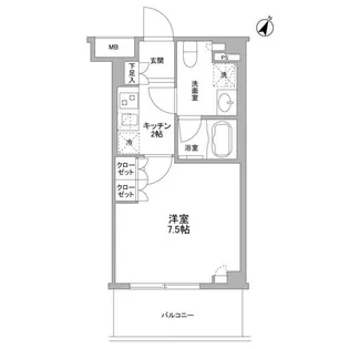 東京都品川区上大崎1【マンション】の間取り