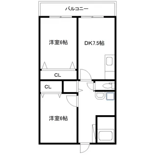 上水前寺クローバービル飛鳥【4階】の間取り