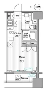 レジディア錦糸町II【8階】の間取り