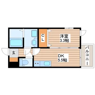 Amour(アムール)新寺【3階】の間取り