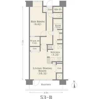 プロシード・アルティア西新井【5階】の間取り