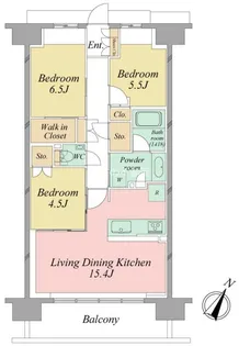 ブライトタウン天竜川駅前フレシア【2階】の間取り