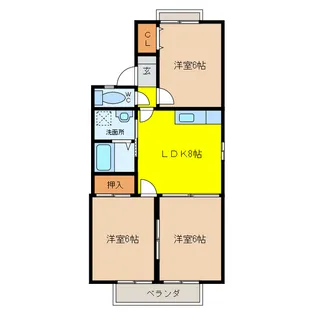 ウインドワード【2階】の間取り