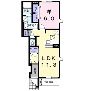 メーバルカナー【1階】の間取り