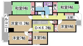 フォレスタ六甲【9階】の間取り