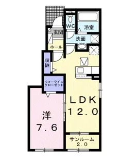 コスモ吉良III【1階】の間取り