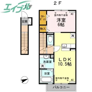 インコントロ A棟【2階】の間取り