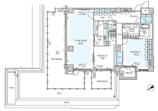パークアクシスプレミア表参道【4階】の間取り