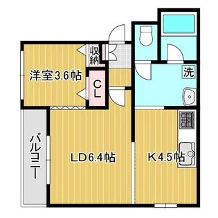 ユーハイムアンソレイエII【3階】の間取り