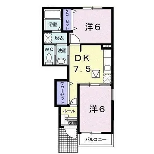 ヴィラ ノーヴァA【1階】の間取り