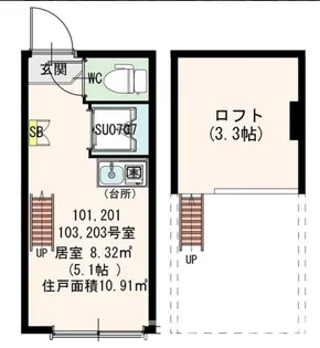 ラルーチェ【1階】の間取り