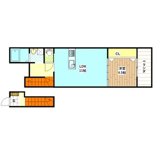 Bonheur Rio【2階】の間取り