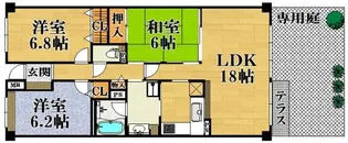 レジオン甲子園口【1階】の間取り