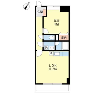 エレンシア【6階】の間取り