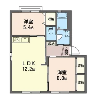 グレースガーデニアII【1階】の間取り
