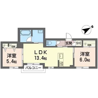 グランシャトー宮沢【2階】の間取り