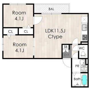 Tio寝屋川市駅【1階】の間取り
