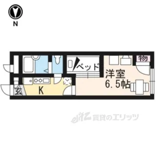 レオパレス茶山【1階】の間取り