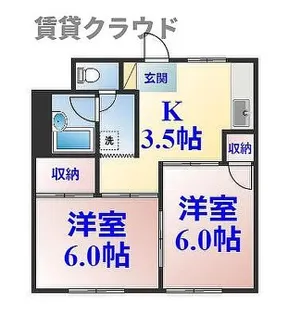 コーポ富士【2階】の間取り