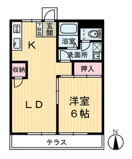 幸コーポ【1階】の間取り