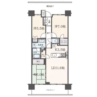 レーベン多摩センターBeaut【8階】の間取り