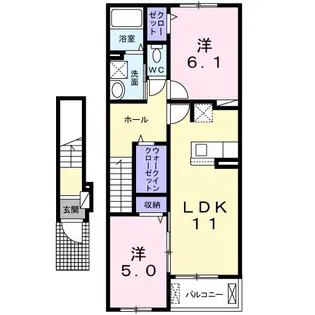 エニシム【2階】の間取り