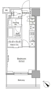 ザ・パークハビオ月島フロント【6階】の間取り