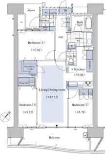 晴海フラッグSEAビレッジA棟【6階】の間取り