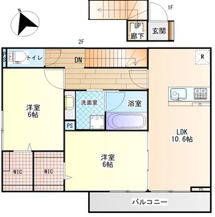 ファミール鴨居【2階】の間取り