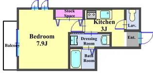 プレステージ千早【2階】の間取り